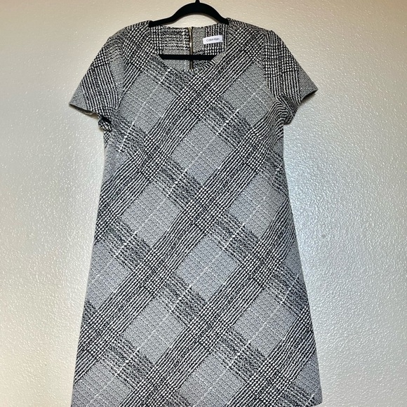 Calvin Klein Gray Mini Dress Crew Neck Short Sleeve size medium - Picture 1 of 8
